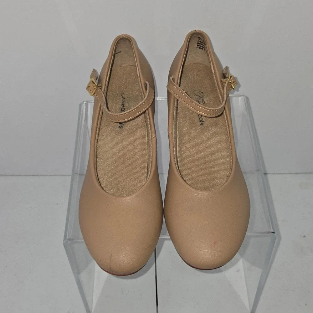 Theatricals T3100 Tan Leather Sole Character Dance Shoes Womens Size 7 M Stage
